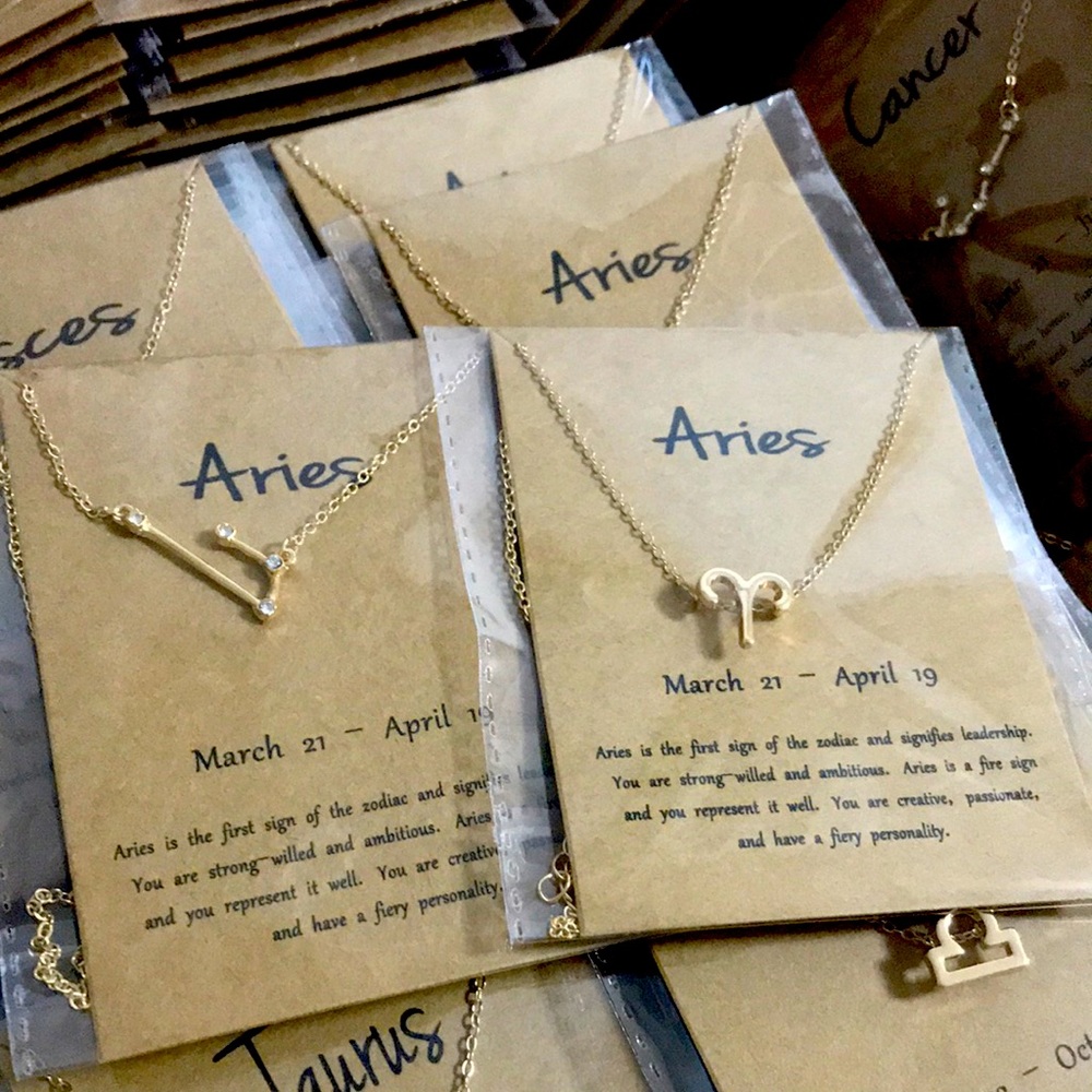 100 Zodiac Necklaces ( All 12 signs included)✨